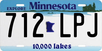 MN license plate 712LPJ