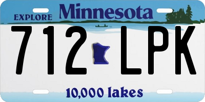 MN license plate 712LPK