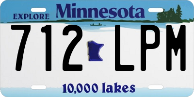 MN license plate 712LPM