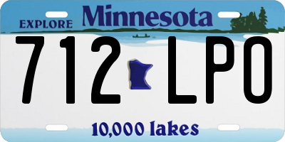 MN license plate 712LPO