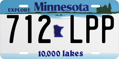 MN license plate 712LPP