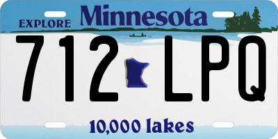 MN license plate 712LPQ