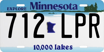 MN license plate 712LPR