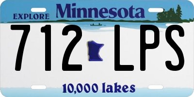 MN license plate 712LPS