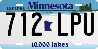 MN license plate 712LPU
