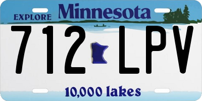 MN license plate 712LPV