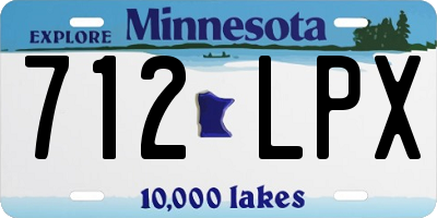 MN license plate 712LPX