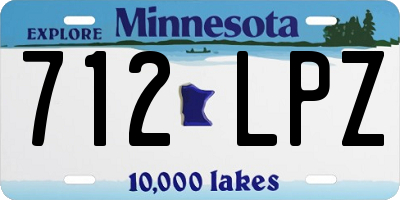 MN license plate 712LPZ