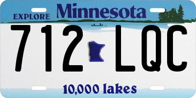 MN license plate 712LQC