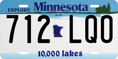 MN license plate 712LQO