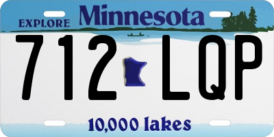 MN license plate 712LQP