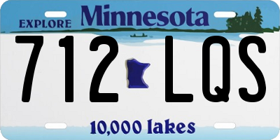 MN license plate 712LQS