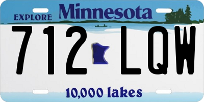 MN license plate 712LQW