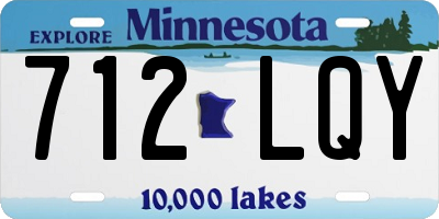 MN license plate 712LQY