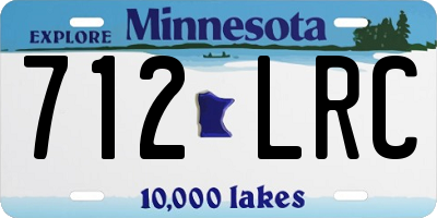MN license plate 712LRC