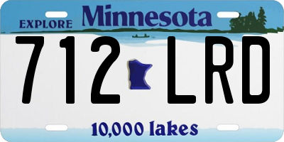 MN license plate 712LRD