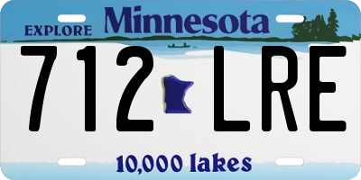 MN license plate 712LRE