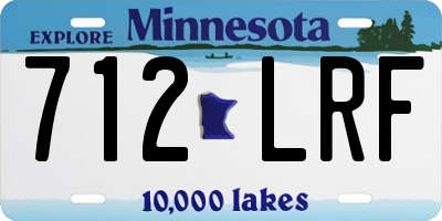 MN license plate 712LRF