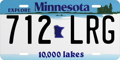 MN license plate 712LRG