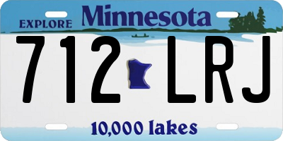 MN license plate 712LRJ