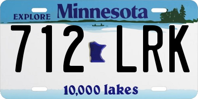 MN license plate 712LRK
