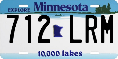MN license plate 712LRM