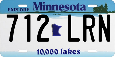 MN license plate 712LRN