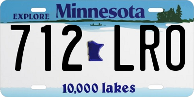 MN license plate 712LRO