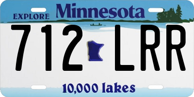 MN license plate 712LRR
