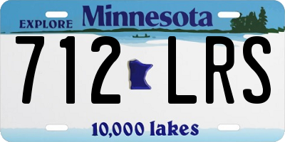 MN license plate 712LRS