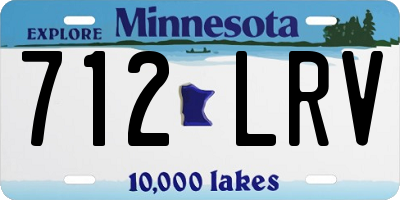 MN license plate 712LRV