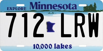 MN license plate 712LRW