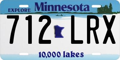 MN license plate 712LRX