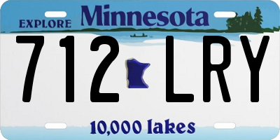 MN license plate 712LRY