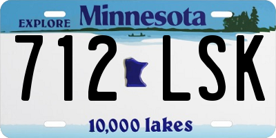 MN license plate 712LSK