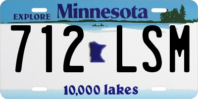 MN license plate 712LSM