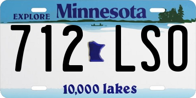 MN license plate 712LSO