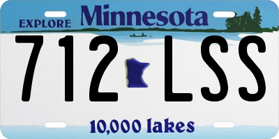MN license plate 712LSS