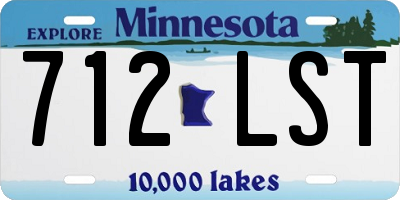 MN license plate 712LST