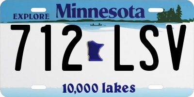 MN license plate 712LSV