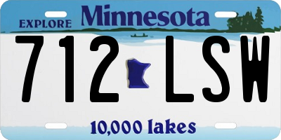 MN license plate 712LSW