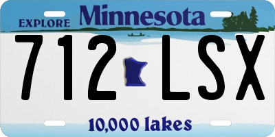 MN license plate 712LSX