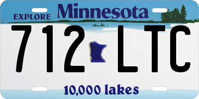 MN license plate 712LTC