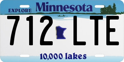 MN license plate 712LTE