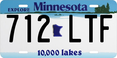 MN license plate 712LTF