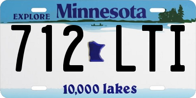 MN license plate 712LTI