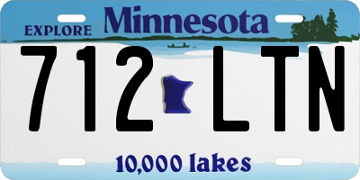 MN license plate 712LTN