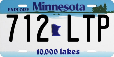 MN license plate 712LTP