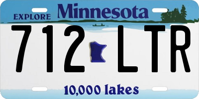 MN license plate 712LTR