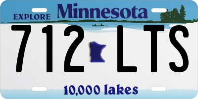 MN license plate 712LTS